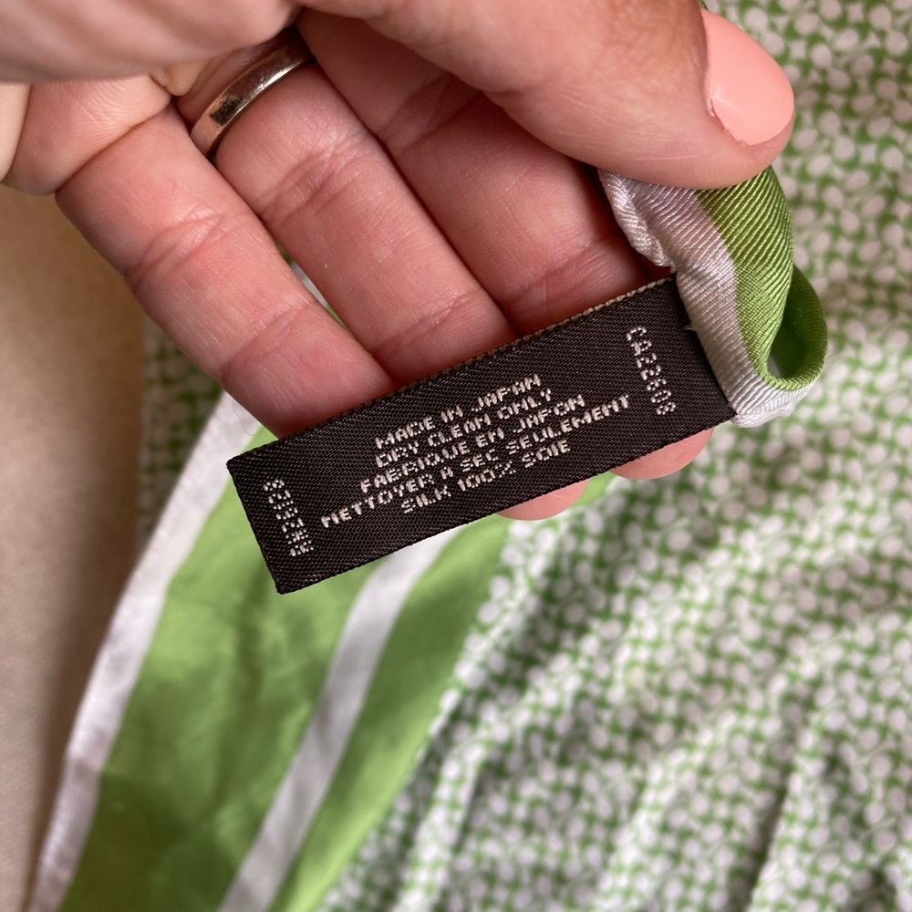 Green Coach silk scarf - Picture 3 of 5